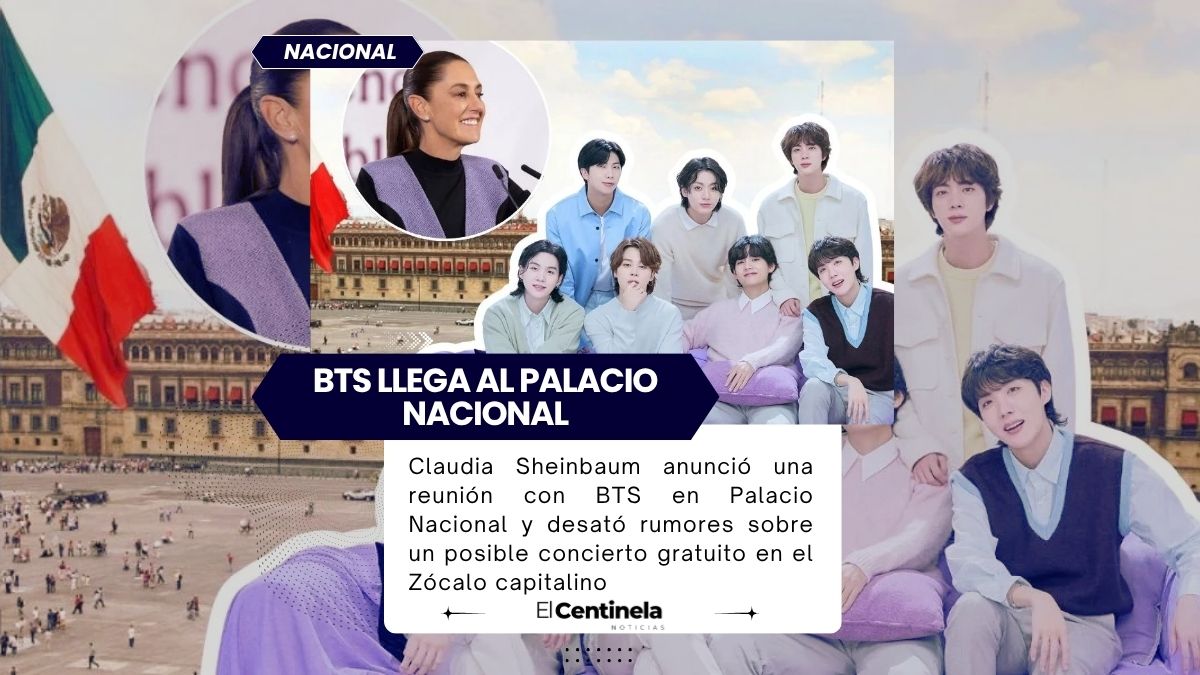 Claudia Sheinbaum anunció una reunión con BTS en Palacio Nacional y desató rumores sobre un posible concierto gratuito en el Zócalo capitalino.