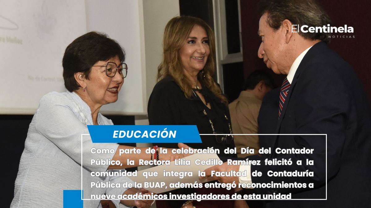 Entrega Rectora Lilia Cedillo reconocimientos para celebrar el Día del Contador Público