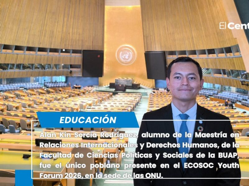 Participa estudiante BUAP en foro mundial de la ONU