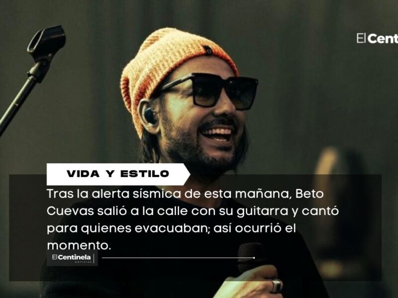 Beto Cuevas canta en la calle tras sismo en CDMX: ‘Ayudó a que la gente se calmara’