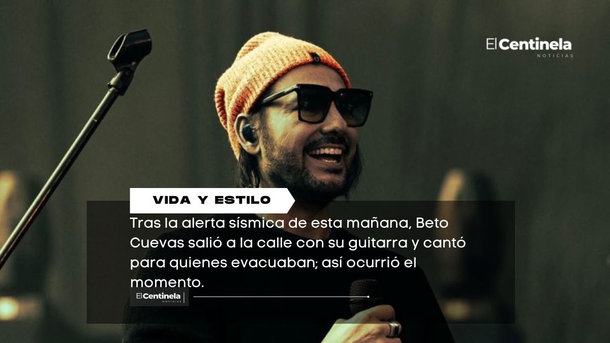 Beto Cuevas canta en la calle tras sismo en CDMX: ‘Ayudó a que la gente se calmara’