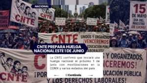 CNTE anuncia huelga nacional para el 1 de junio con marcha y plantón en el Zócalo