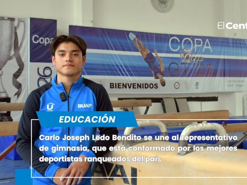 Carlo Ledo, atleta BUAP, se une al equipo nacional de gimnasia artística rumbo al Campeonato Panamericano