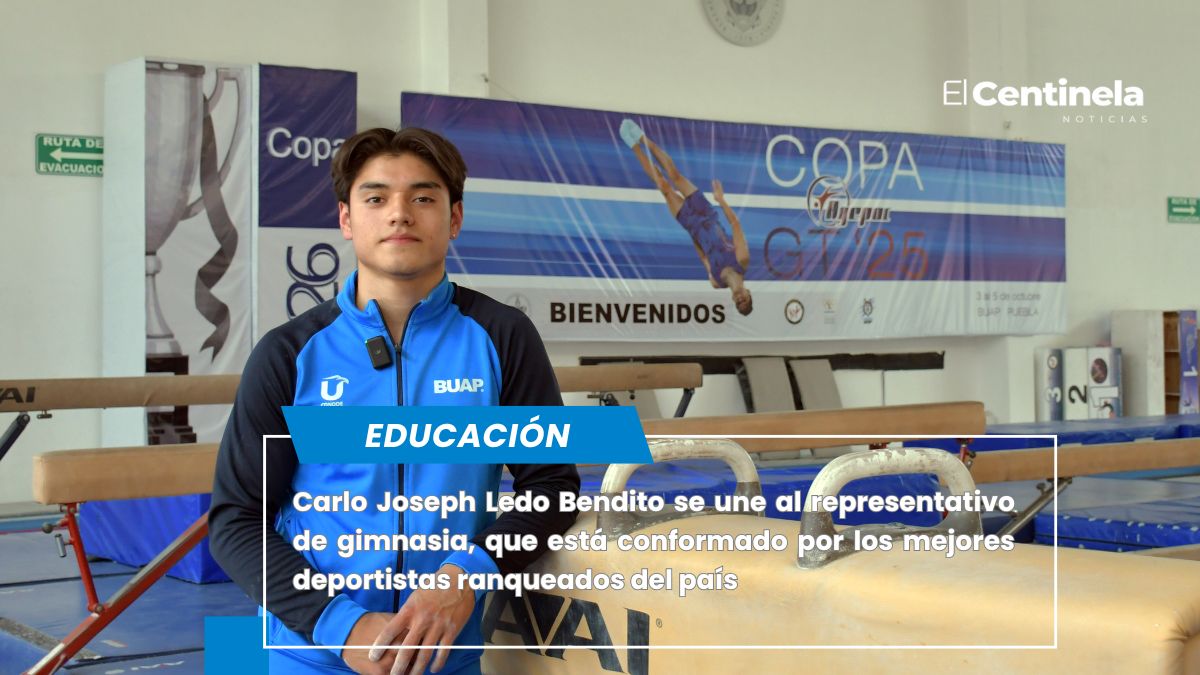Carlo Ledo, atleta BUAP, se une al equipo nacional de gimnasia artística rumbo al Campeonato Panamericano