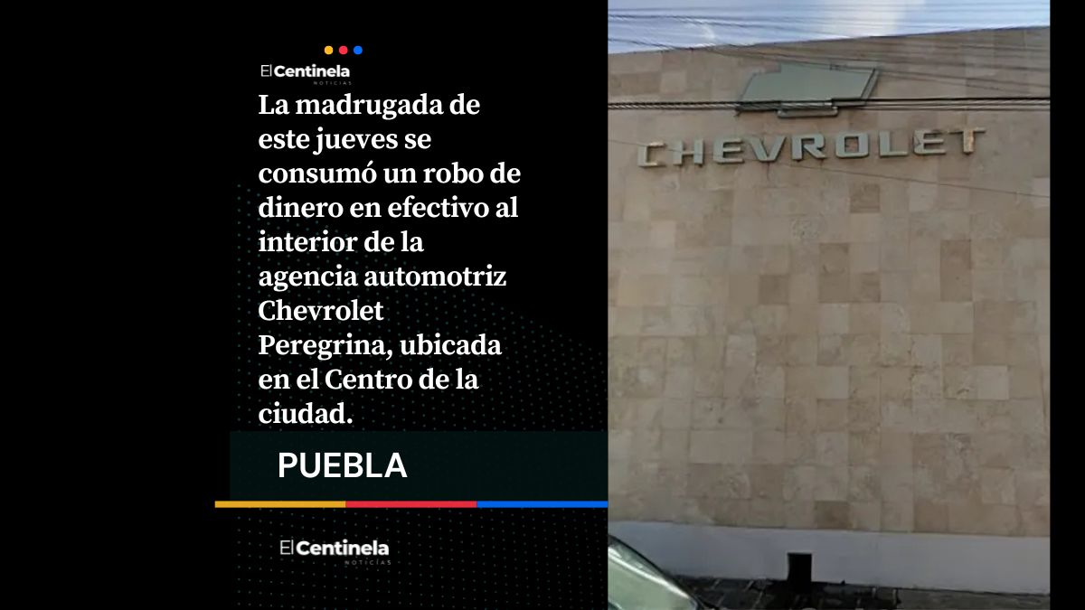 Roban efectivo de agencia Chevrolet y detienen a guardia por abuso de confianza