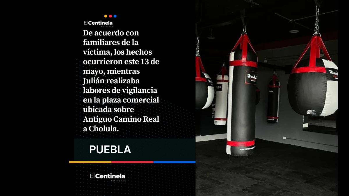 Dueño de club de boxeo casi le saca un ojo a guardia de centro comercial en Cholula