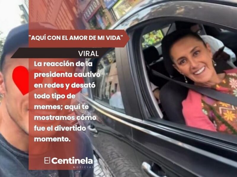 "Aquí con el amor de mi vida": Joven halaga a la presidenta y el VIDEO se vuelve viral por la reacción de Sheinbaum