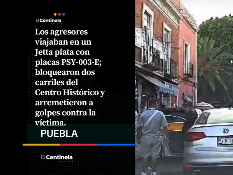 Líder de ambulantes y cómplices destrozan auto de conductor tras pleito vial en el Centro Histórico
