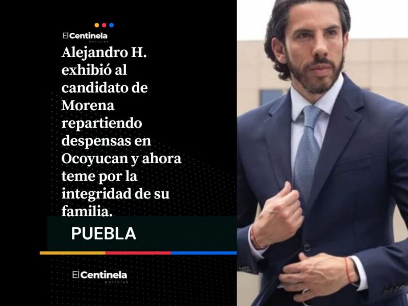 Vecino de Lomas de Angelópolis acusa amenazas tras exhibir a Luis Tiffein repartiendo despensas