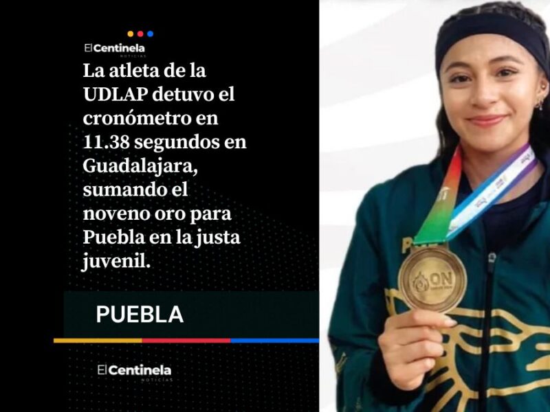 Oro y récord para Puebla: “La Hija del Viento” se corona tricampeona en los 100 metros de la CONADE 2026