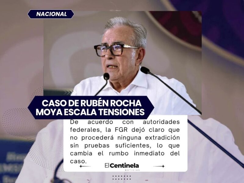 FGR pide a EU pruebas contra Rubén Rocha y otros 9 acusados; afirma que no hay evidencia para detenerlos.
