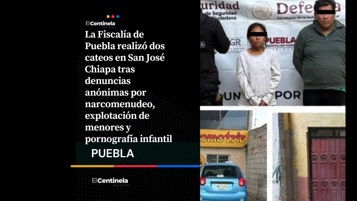 Rescatan a dos menores, aseguran droga y pornografía infantil en cateos en San José Chiapa