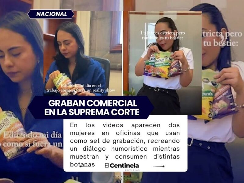 Graban comercial de botanas en instalaciones de la Corte; inician procedimiento administrativo