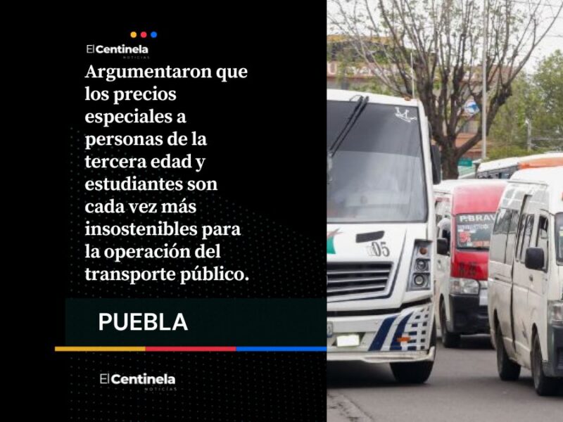 Quitar descuentos a estudiantes, piden concesionarios ante nuevo aumento en Puebla