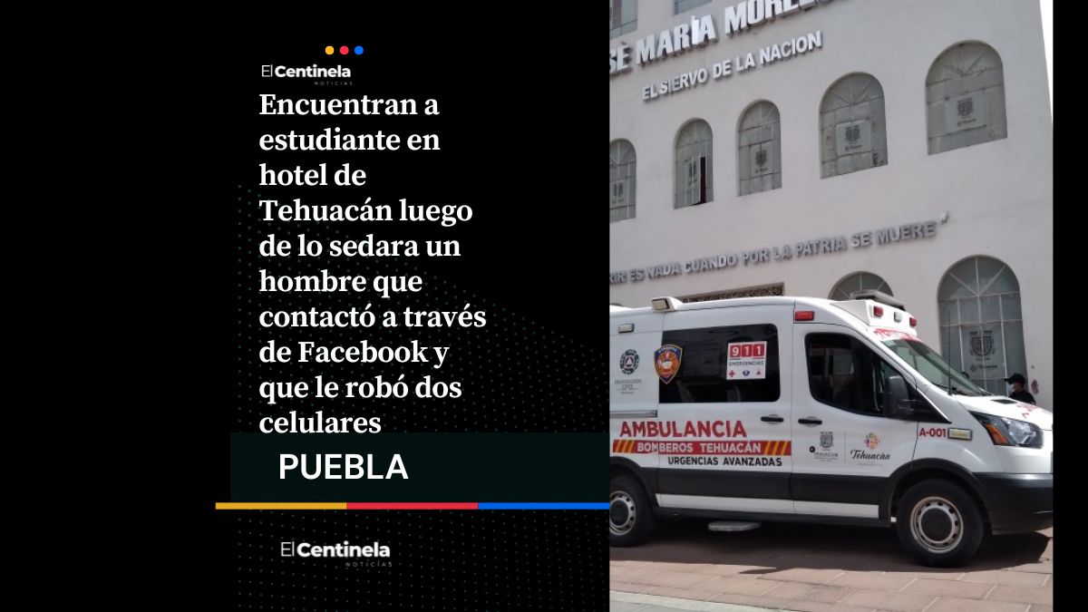 Sedan y asaltan a adolescente, lo encuentran en un hotel de Tehuacán