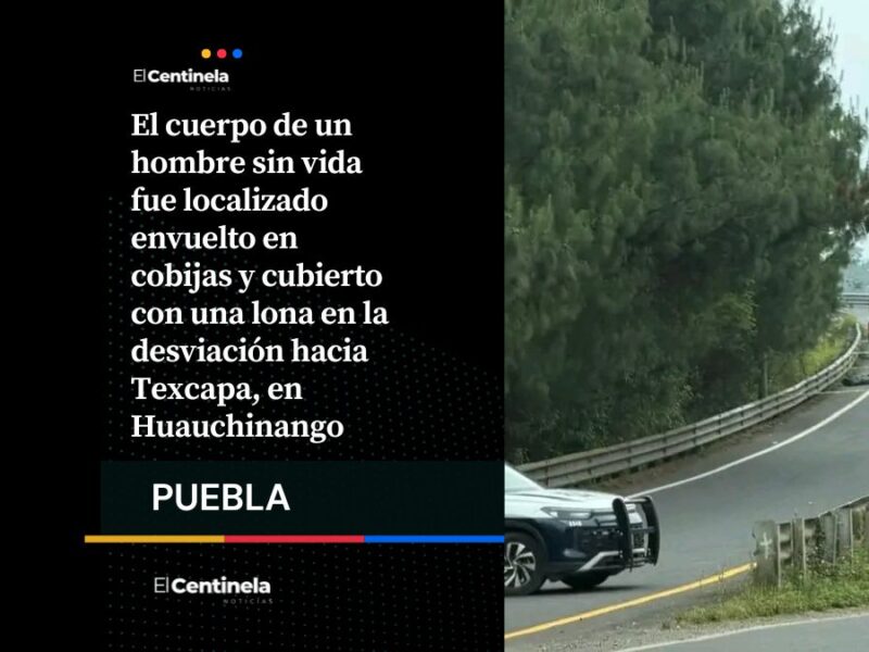 Abandonan cadáver embolsado sobre la autopista México-Tuxpan