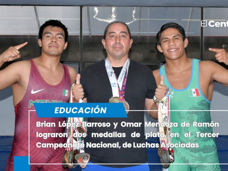 Brian y Omar, luchadores de la BUAP, triunfan con la plata en Campeonato Nacional Clasificatorio