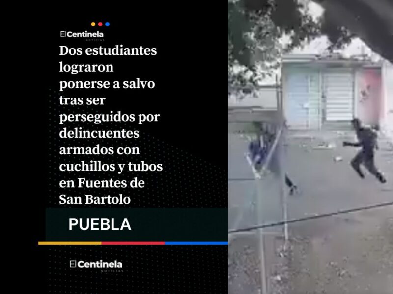 Dos estudiantes lograron ponerse a salvo tras ser perseguidos por delincuentes armados con cuchillos y tubos en Fuentes de San Bartolo.