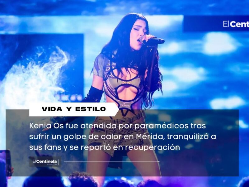 Kenia Os recibe oxígeno tras desvanecerse en concierto en Mérida, reportan su estado de salud