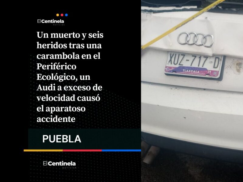Fatal carambola en el Periférico deja un muerto y seis heridos, Audi habría provocado el accidente