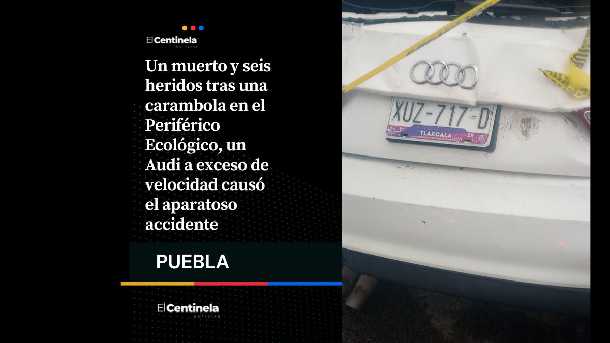Fatal carambola en el Periférico deja un muerto y seis heridos, Audi habría provocado el accidente