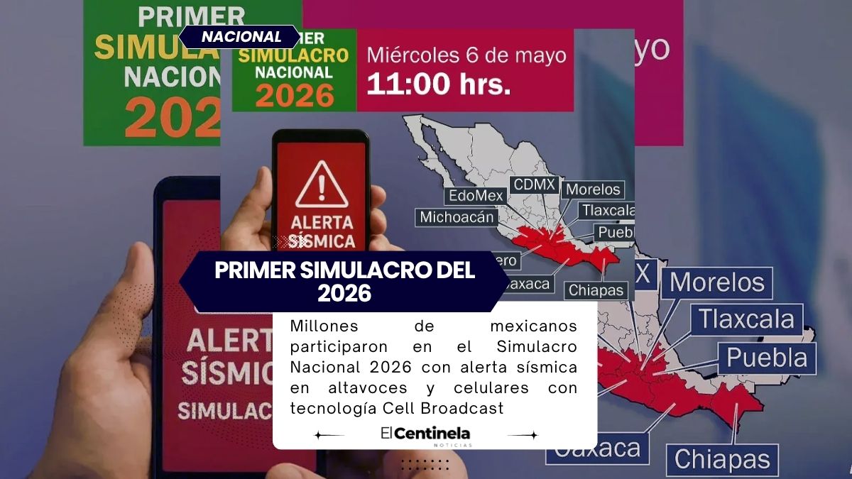 Simulacro Nacional 2026 activa alerta sísmica en celulares y altavoces en todo México