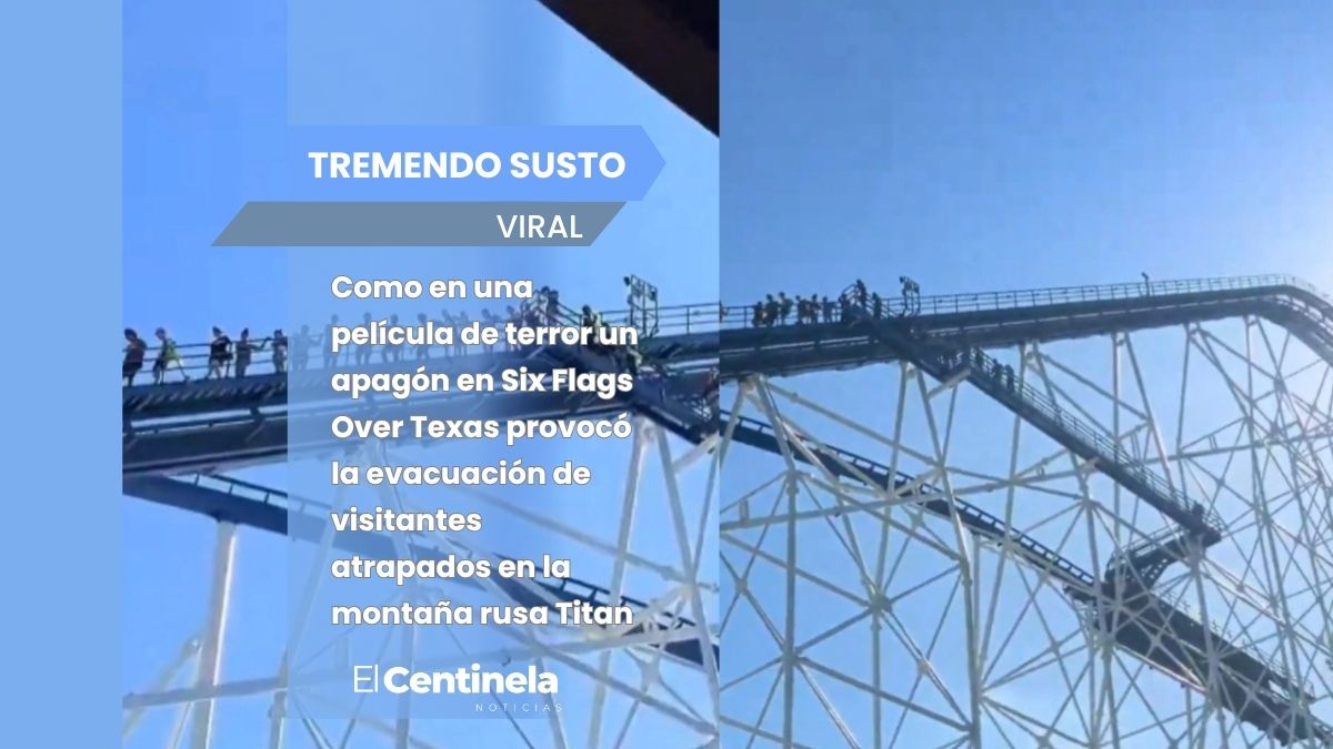 Pánico en Six Flags: visitantes quedan atrapados en montaña rusa Titan tras apagón en Texas