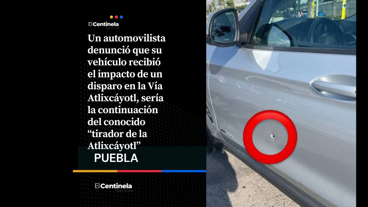 Reportan nuevo ataque del conocido “tirador de la Atlixcáyotl”, disparo impacta automóvil