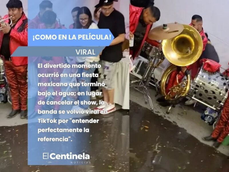 ¡Como en la película! Fiesta se inunda y músicos reaccionan tocando tema de 'Titanic'; se vuelven virales
