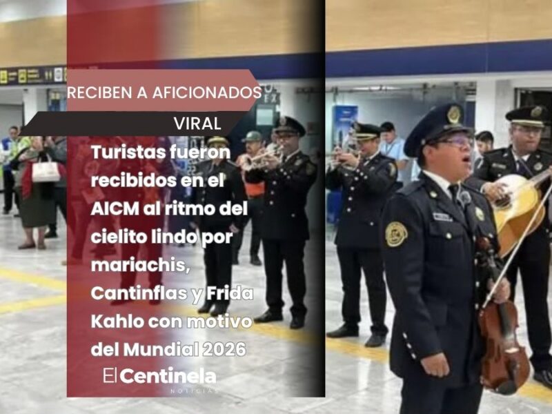 Con mariachi, reciben en el AICM a los primeros aficionados del Mundial 2026 ¡Bienvenidos!