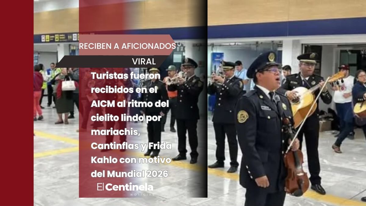 Con mariachi, reciben en el AICM a los primeros aficionados del Mundial 2026 ¡Bienvenidos!