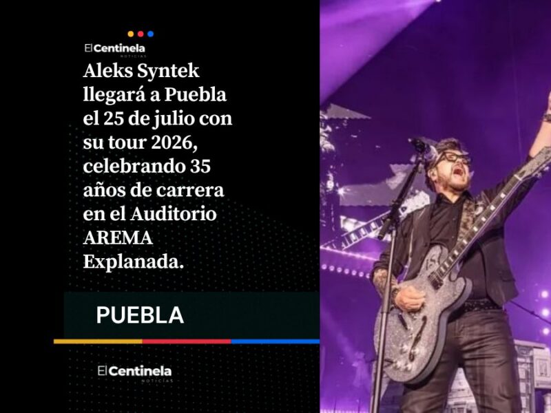 Aleks Syntek celebra 35 años de carrera con concierto en Puebla ¡Ya hay boletos!