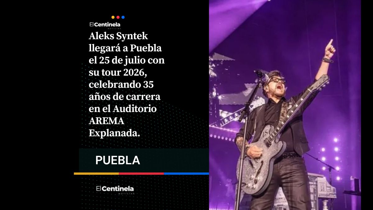 Aleks Syntek celebra 35 años de carrera con concierto en Puebla ¡Ya hay boletos!