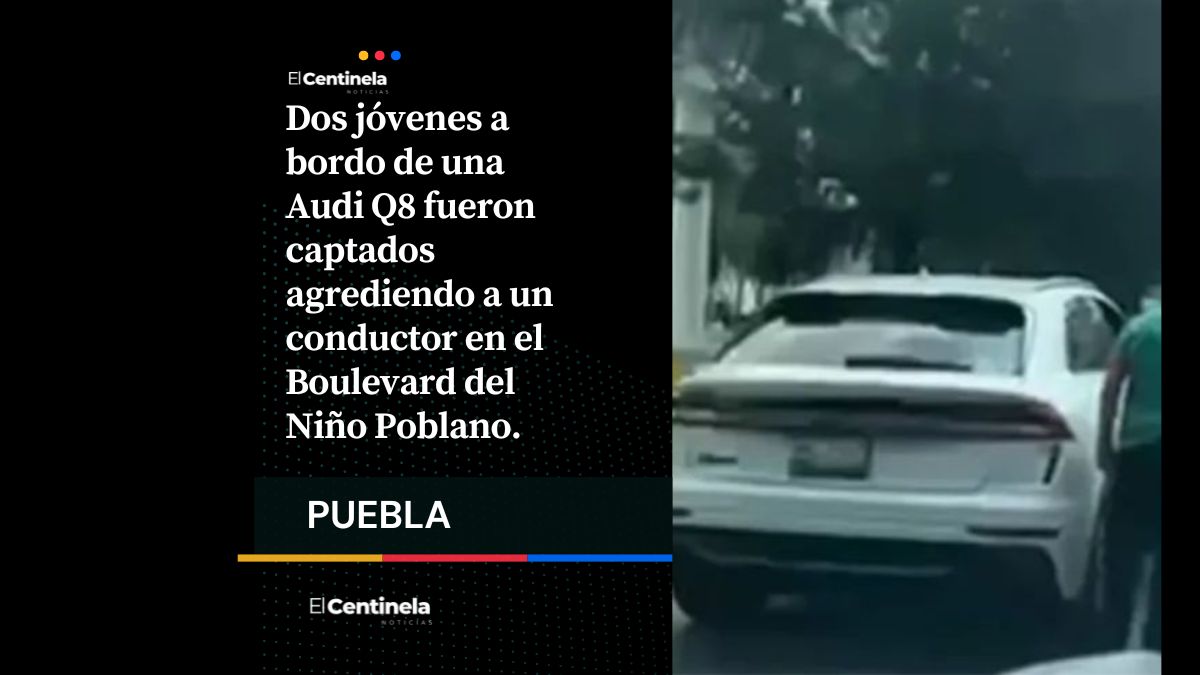 Juniors en Audi Q8 golpean a conductor y su perrito huye aterrorizado en Blvd. del Niño Poblano