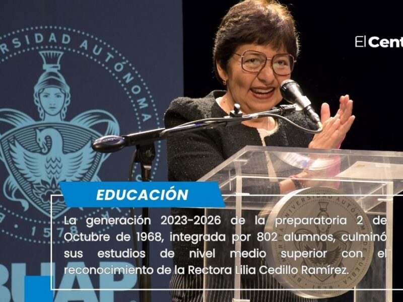Culminan estudios 802 alumnos BUAP de la prepa 2 de Octubre de 1968