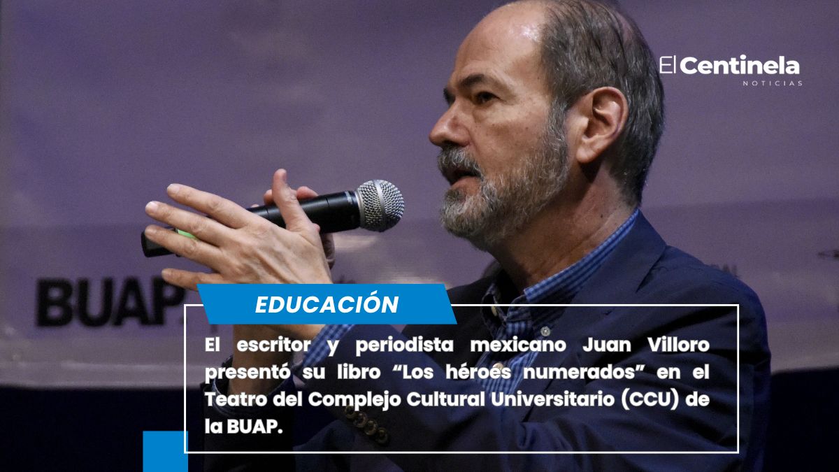 Presenta Juan Villoro “Los héroes numerados” en el Teatro del CCU BUAP