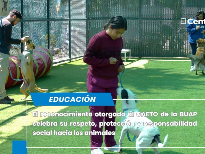 CAETO de la BUAP recibe reconocimiento por su compromiso a la protección hacia los animales