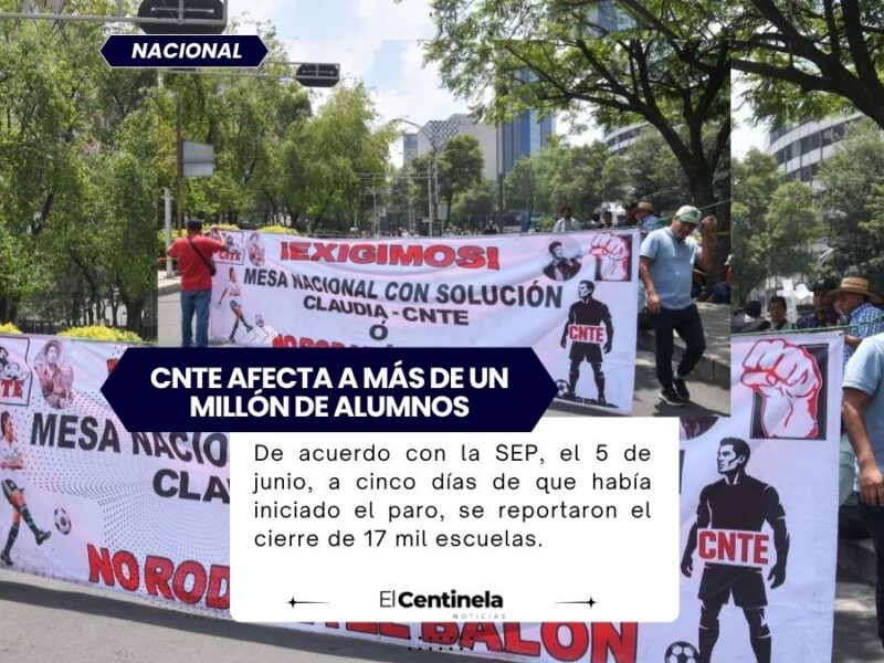 Paro de la CNTE afecta a más de un millón de alumnos; Oaxaca, Chiapas y Zacatecas encabezan cierre de escuelas