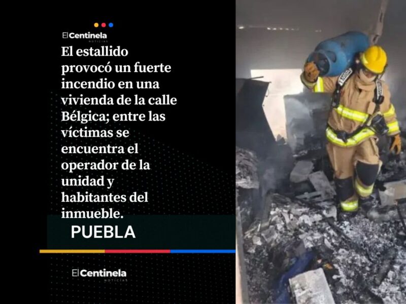 Explota vivienda durante carga de gas en Geovillas del Sur; hay cuatro lesionados