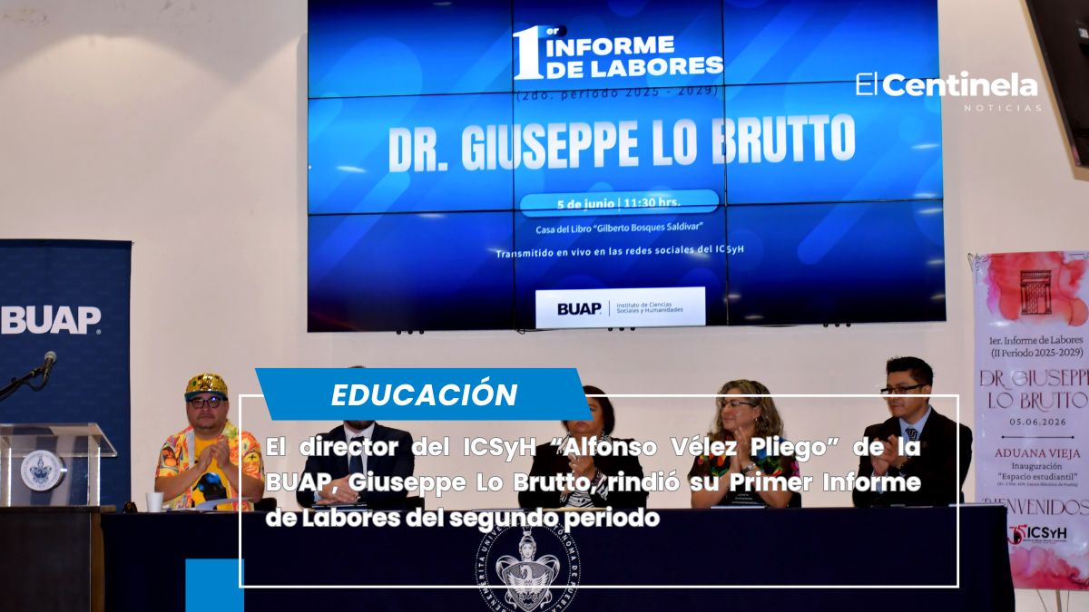 Giuseppe Lo Brutto rinde Primer Informe de Labores en el ICSyH "Alfonso Vélez Pliego"
