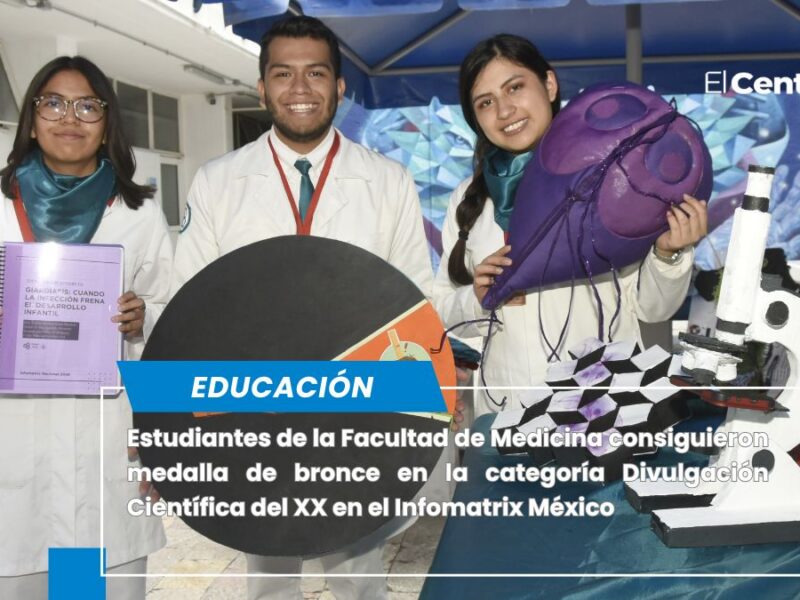 Estudiantes de Medicina BUAP ganan medalla de bronce en competencia Infomatrix México