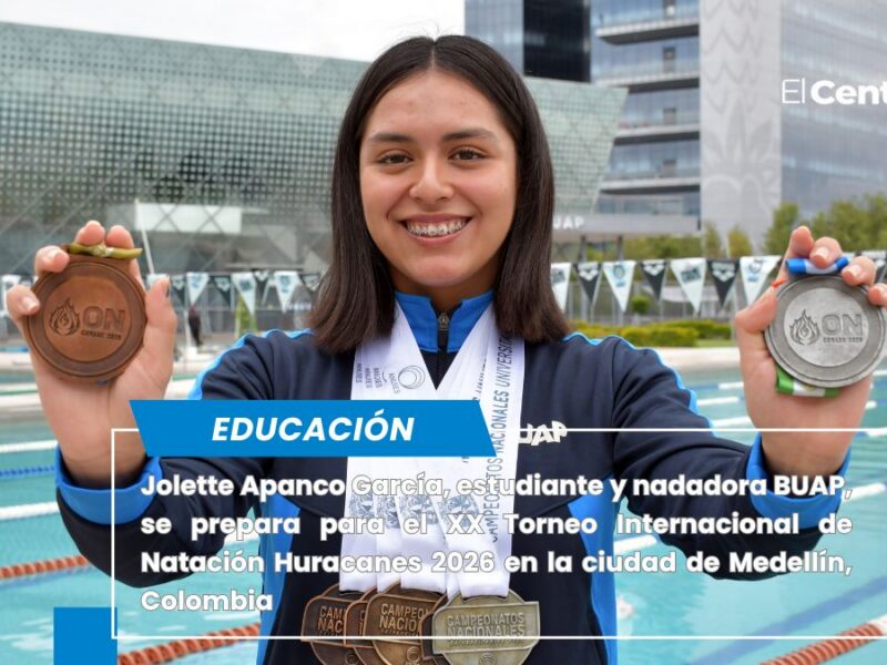 Jolette Apanco García, multimedallista BUAP se luce en natación