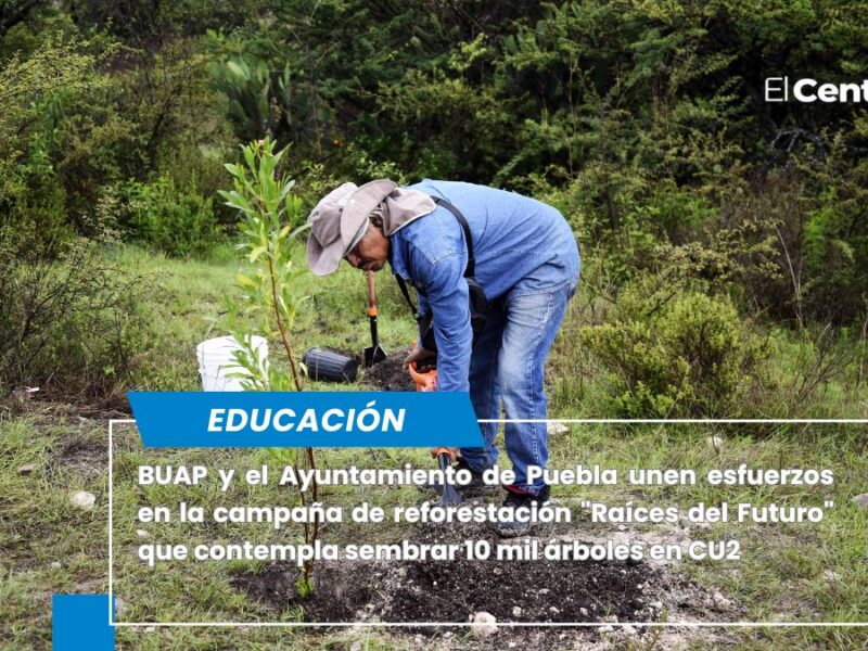 Inicia “Raíces del Futuro”, campaña de reforestación entre BUAP y Puebla capital en CU2