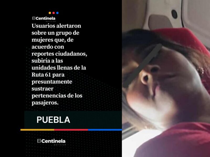 Captan a banda de carteristas robando a pasajera en la Ruta 61