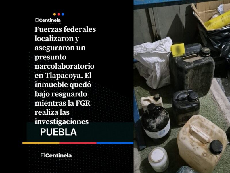 Desmantelan narcolaboratorio en Tlapacoya, aseguran droga y precursores químicos