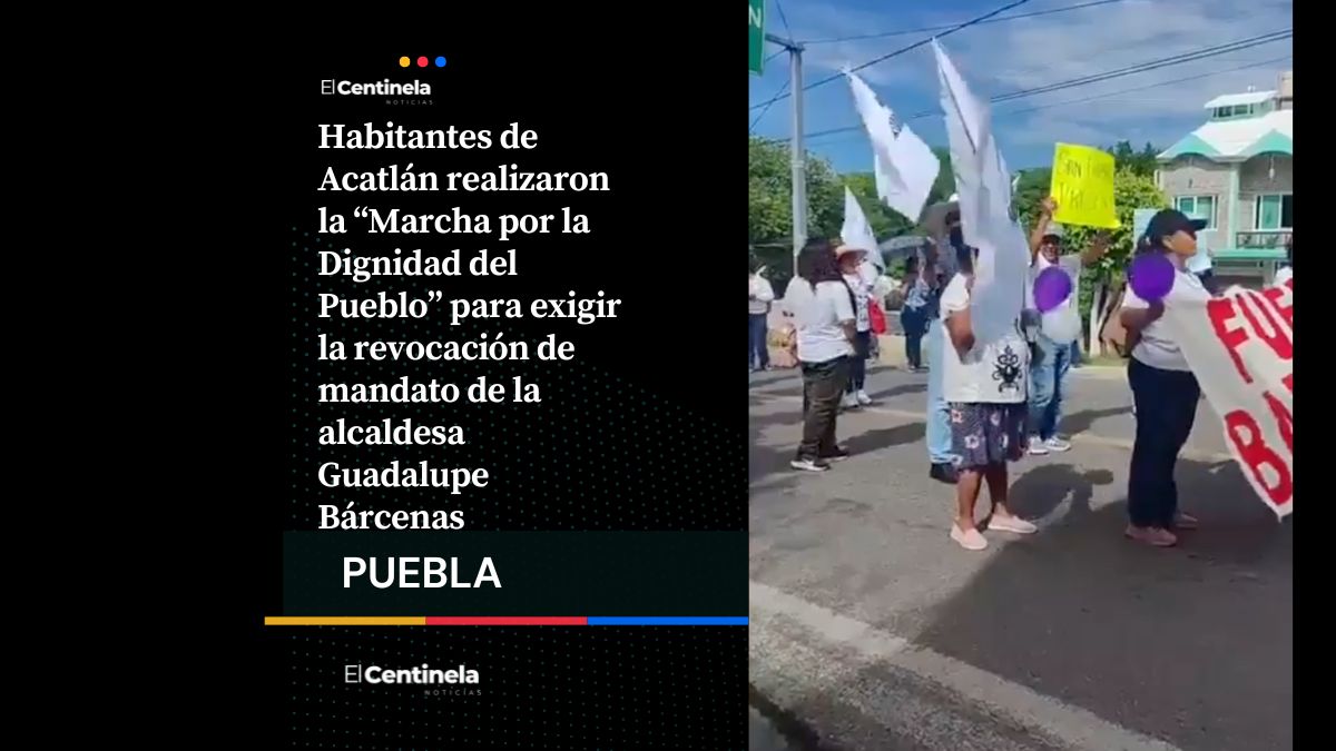 Marchan en Acatlán para exigir revocación de Guadalupe Bárcenas, ella responde que no dejará el cargo