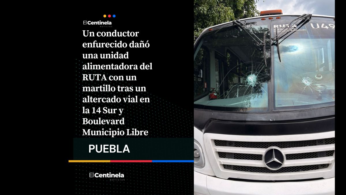 Conductor ataca a martillazos unidad alimentadora del RUTA tras conflicto vial