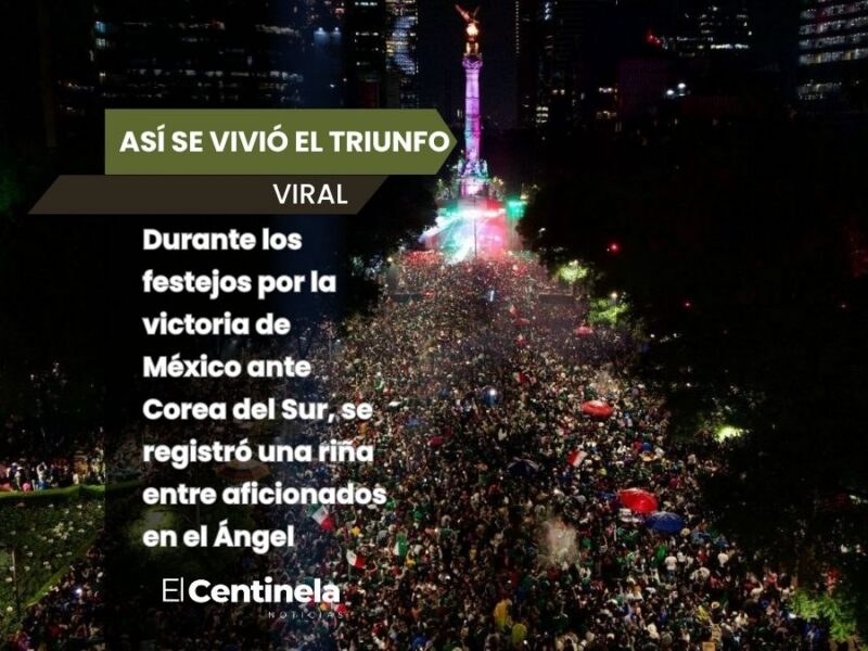 ¡Se fueron a las manos! Aficionados se agarran a golpes tras victoria de México en el Ángel