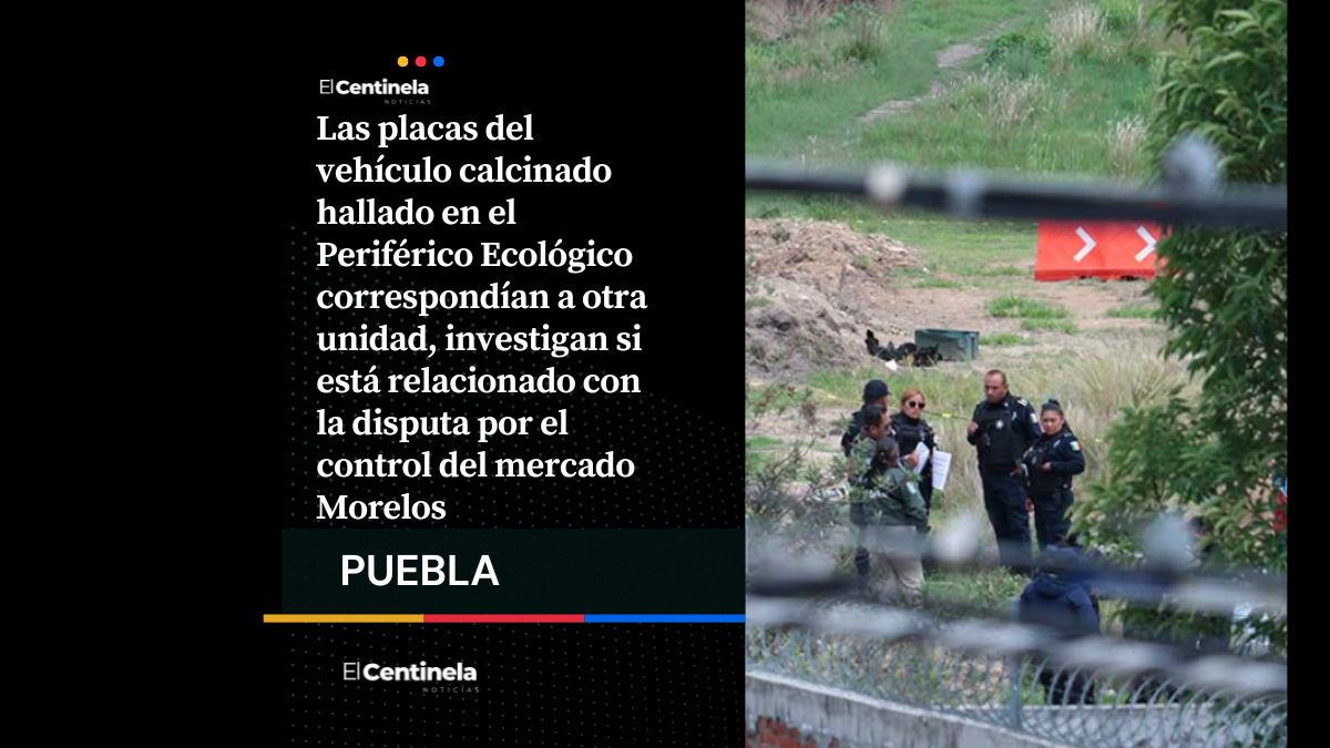 Auto calcinado en el Periférico tenía placas sobrepuestas y presunto reporte de robo