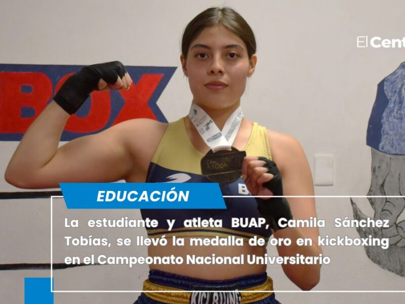 Camila Sánchez, atleta BUAP, gana medalla de oro en Campeonato Nacional Universitario